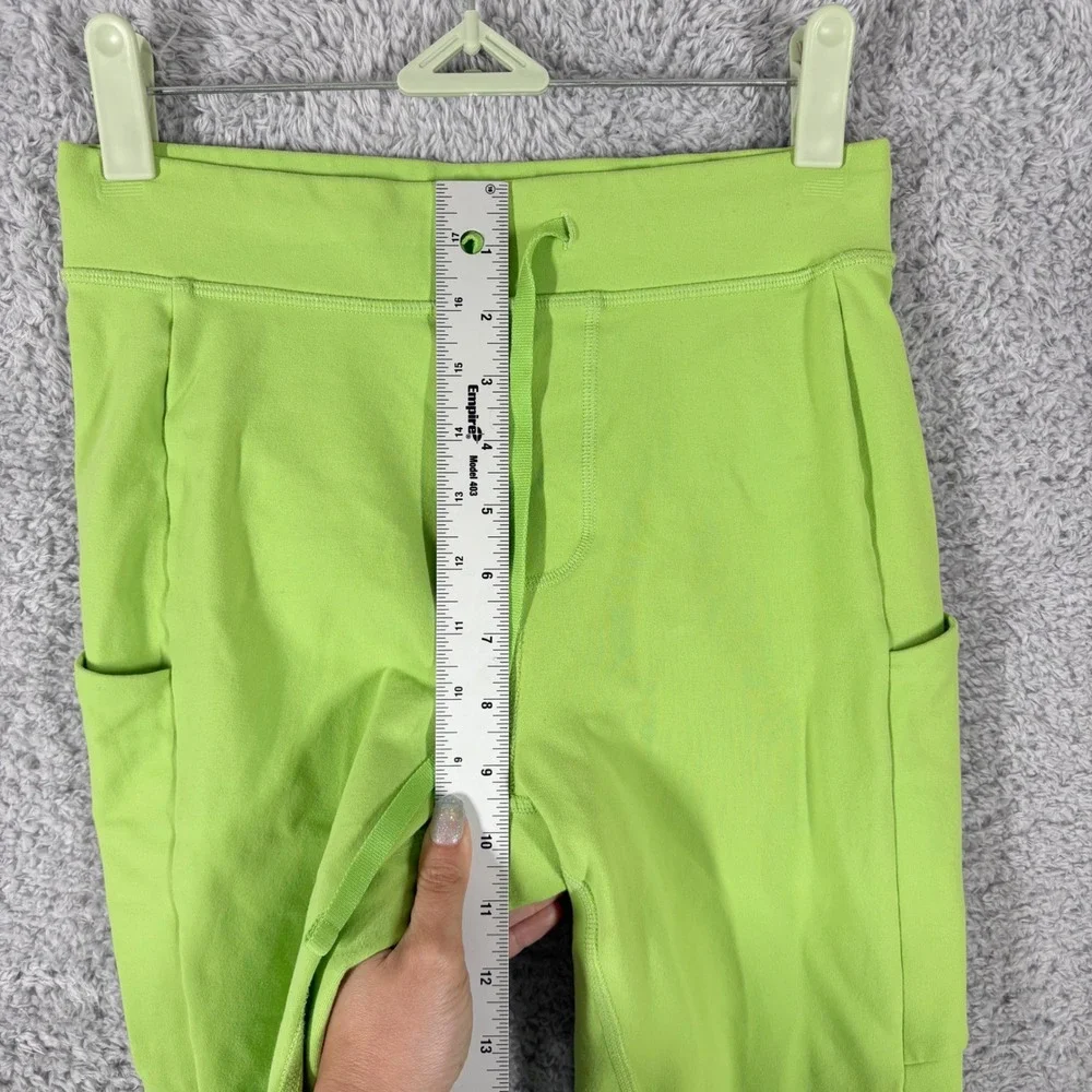 Alo Yoga 7/8 High-Waist Checkpoint Legging Size S Green Apple Pockets Drawstring